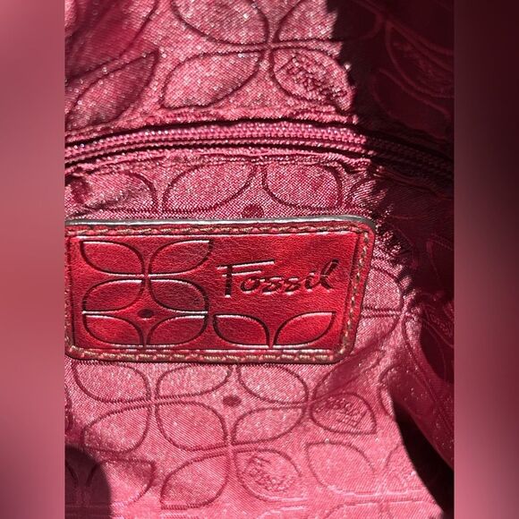 FOSSIL Vintage red bag 🔥 excellent condition 🔥 beautiful 🔥 - Picture 9 of 12
